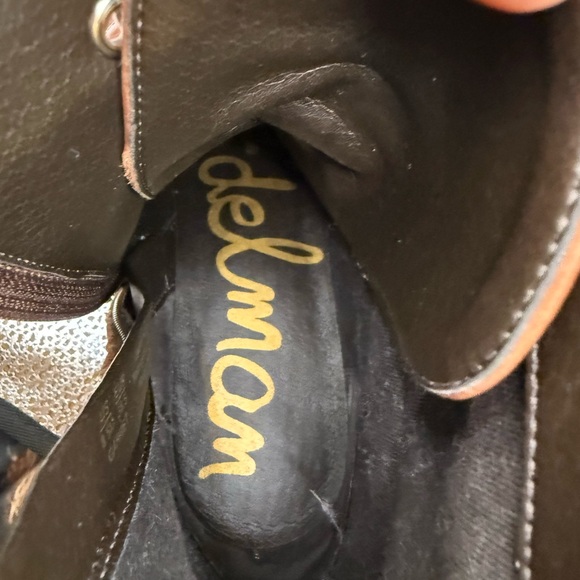 Sam Edelman Women's 8.5 Leather Cognac Garret Platform Combat Boots - Picture 7 of 8